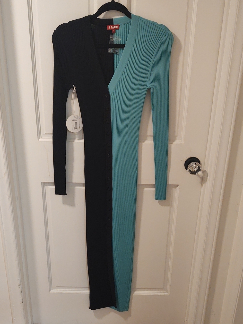 Staud Shoko Dress--Black/Crystal Waters